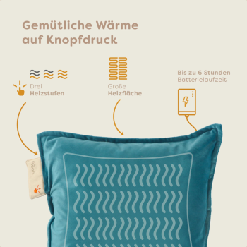 Pleafs Heizkissen Plush 45x45cm Wedgewood, 1 Stk